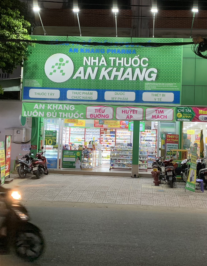 Nhà thuốc An Khang tại 18 Phan Huy Ích, P. 14, Quận Gò Vấp, TP. Hồ Chí Minh (Ngay Bách Hóa Xanh Ngã Tư Phan Huy Ích-Nguyễn Tư Giản)